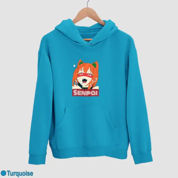 Waifu Material Senpai Girl Men's Hoodie - Image 17