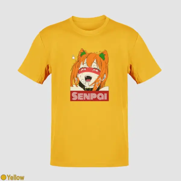 Waifu Material Senpai Girl Men's T-Shirt - Image 19