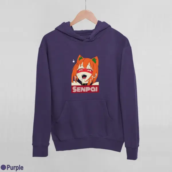 Waifu Material Senpai Girl Women's Hoodie - Image 15