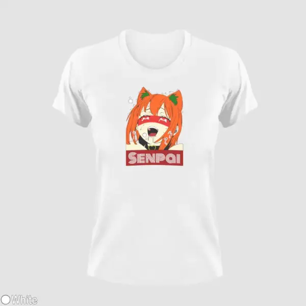 Waifu Material Senpai Girl Women's T-Shirt - Image 15