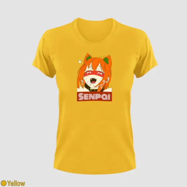 Waifu Material Senpai Girl Women's T-Shirt - Image 16
